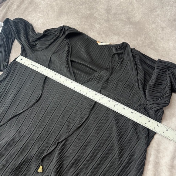 Free People Y2K Sz Small Can't Help It Oversized Pleated Bell Sleeve Mini‎ Dress - Picture 5 of 10